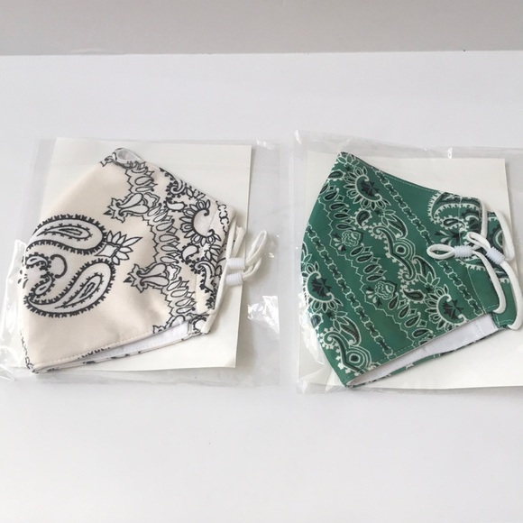 Tory Burch Accessories - NWT.  Tory Burch Bandanna face masks set of 2